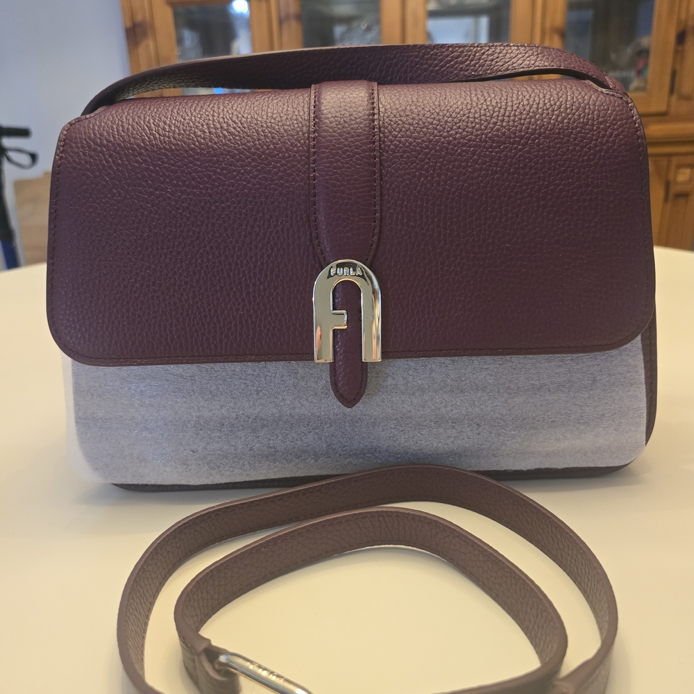 Furla Maroon Medium Satchel